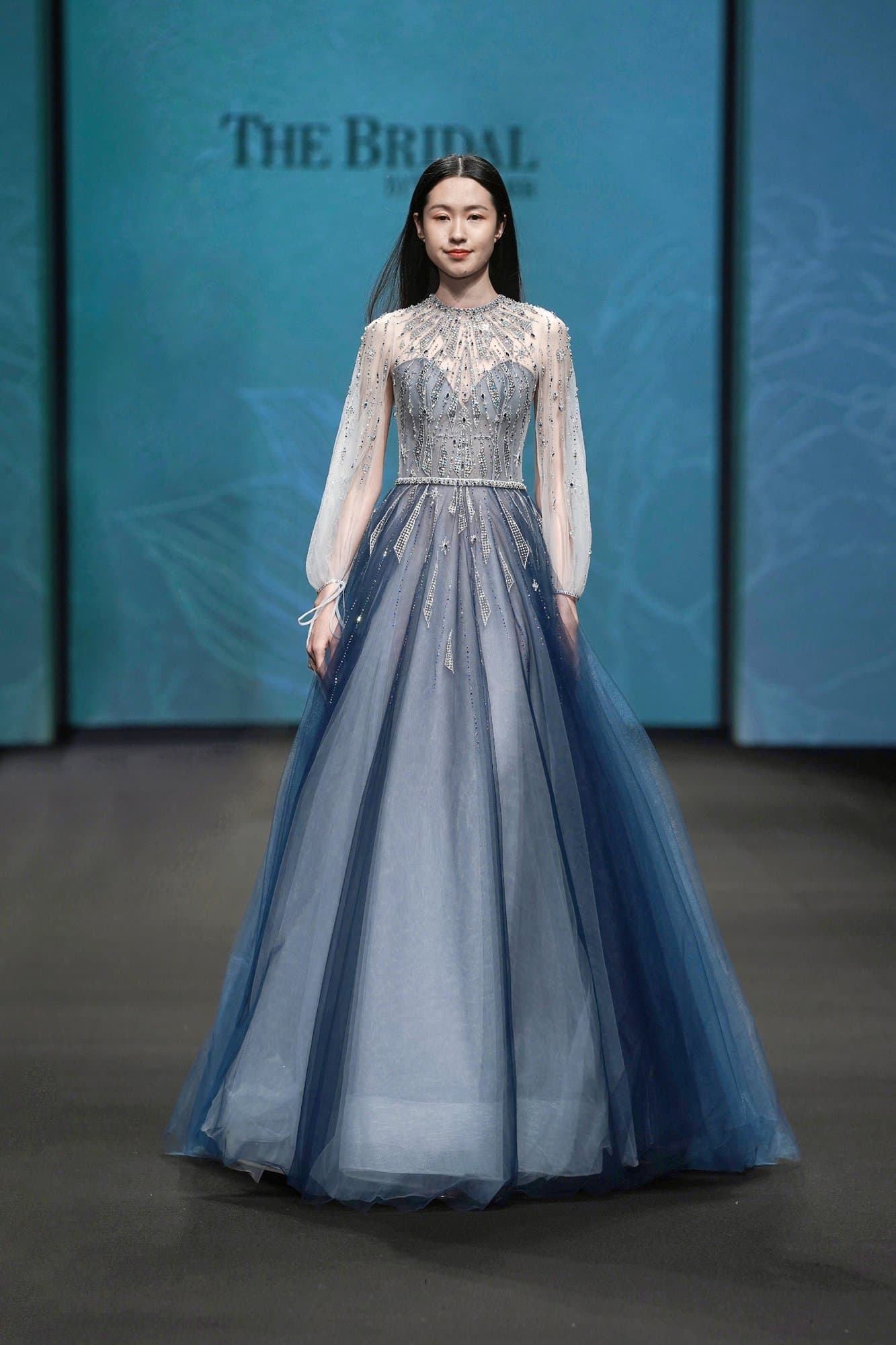 Lantern Sleeves Long Dress