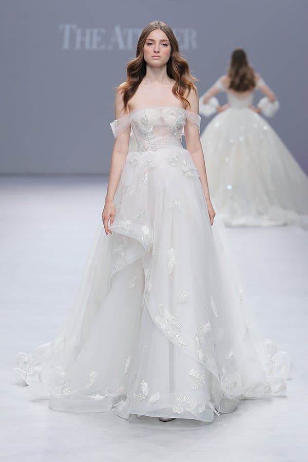 OFF-THE-SHOULDER WEDDING DRESS