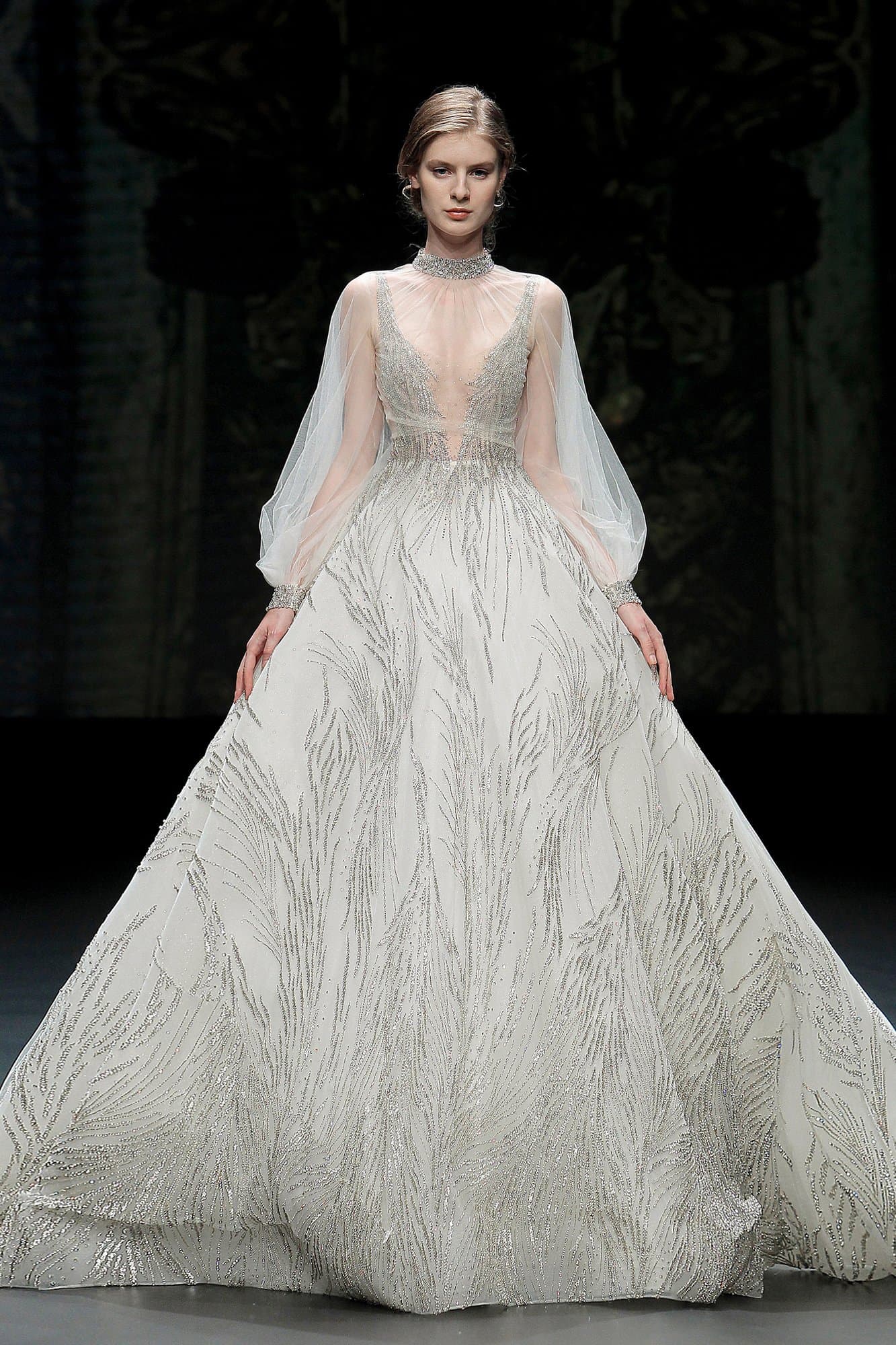 TWO-PIECES ROYAL WEDDING GOWN