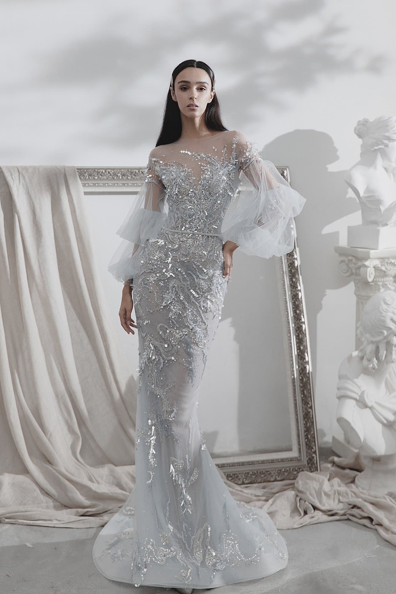 BEADED EMBROIDERED DRESS