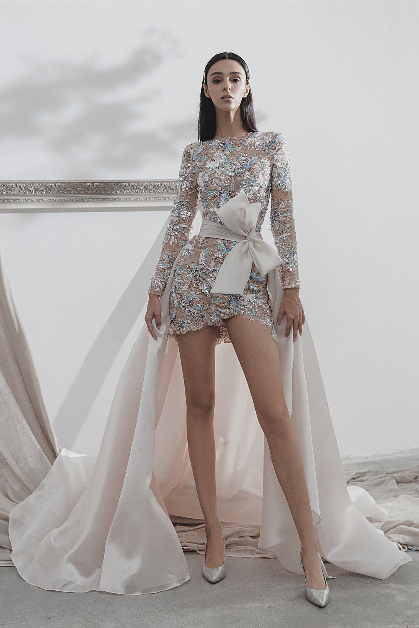 ADED EMBROIDERED SHORT DRESS