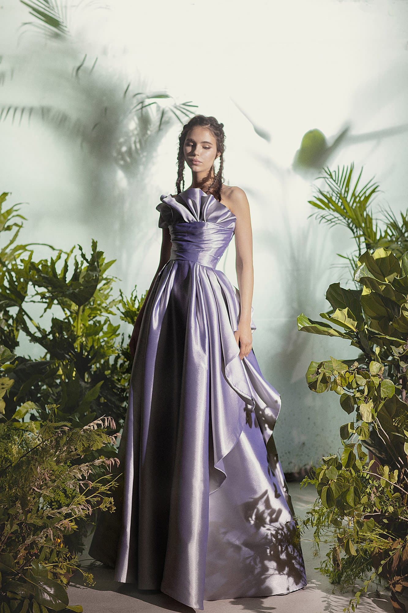 PLEATED CORSET DRESS