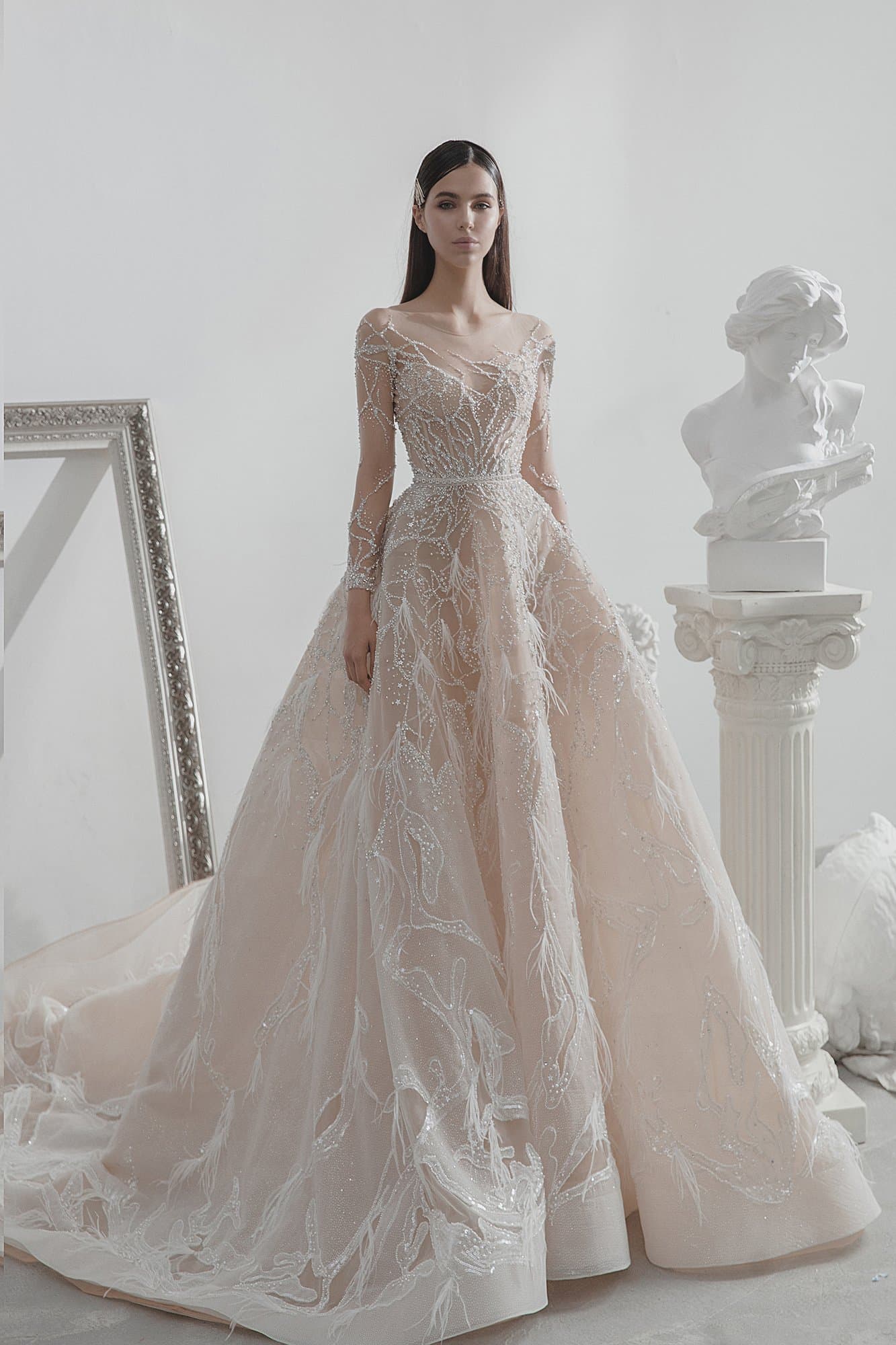 LONG SLEEVES LACE WEDDING DRESS